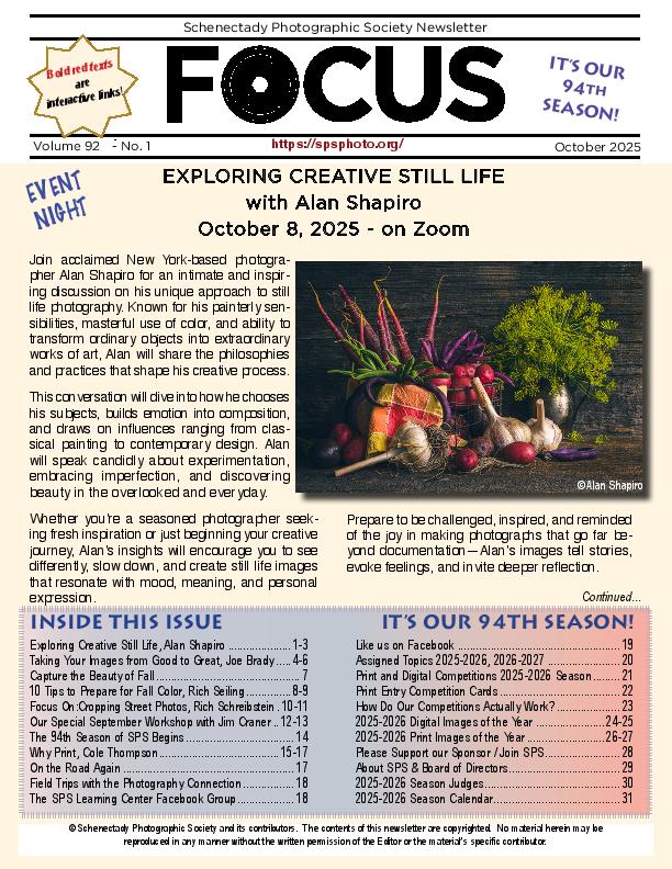 Lastest FOCUS newsletter