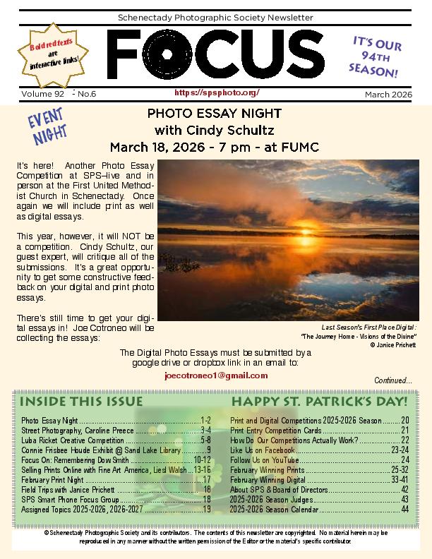 Lastest FOCUS newsletter