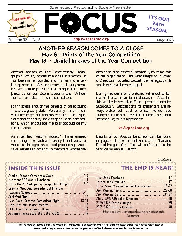 Lastest FOCUS newsletter