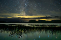 Adirondack Night Sky And Reflection