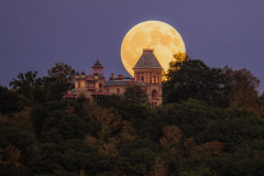 Supermoon Behind Olana [TOPIC: Circles]