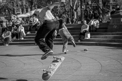 Skateboarding in the Park