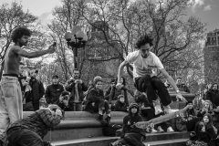 Skateboarder In Washington Square Park