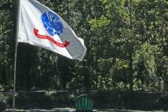 The Army Flag at the Pond