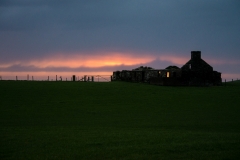 Abandoned Crofter039s Cottage With Sunset Orkneys