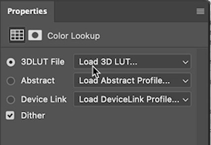 load lut in photoshop