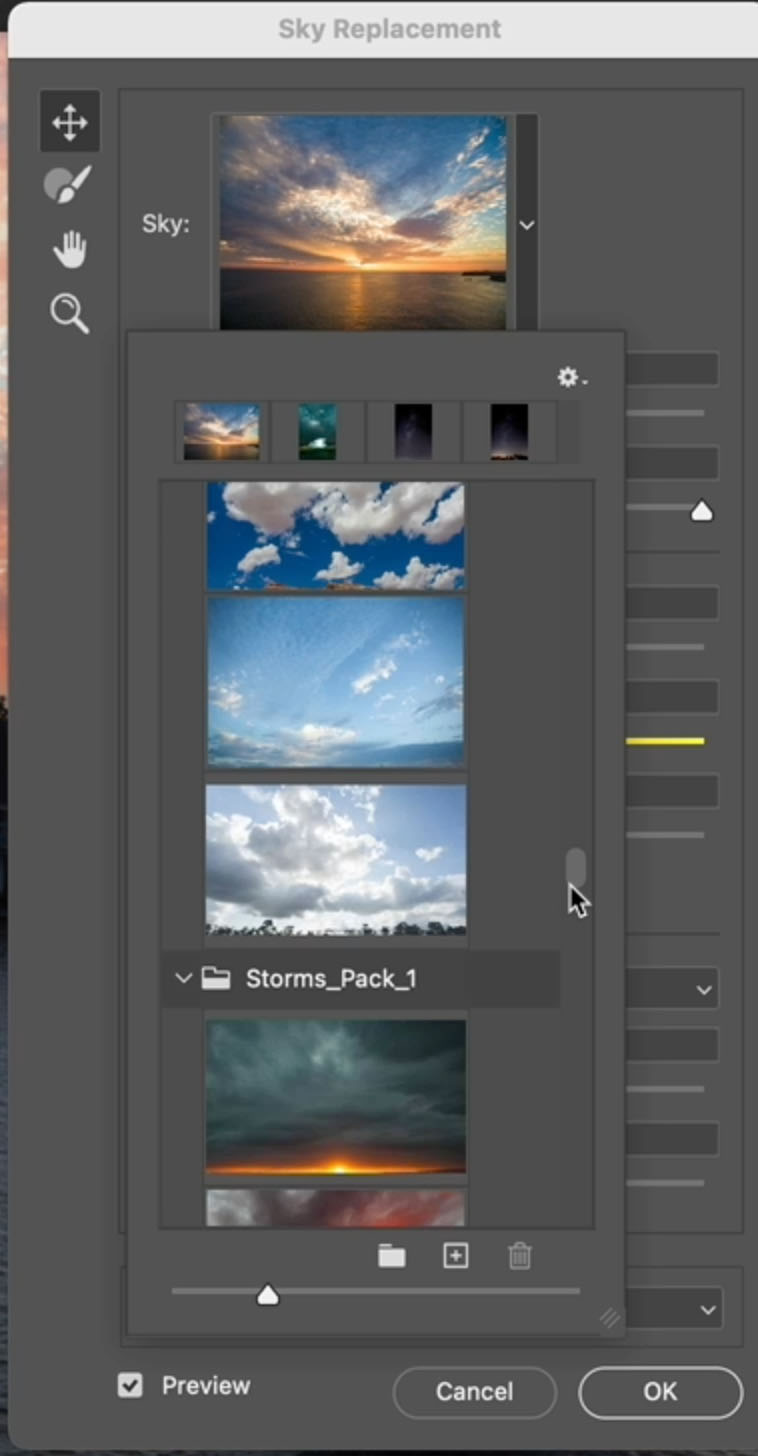 adding cloud photos to photoshop