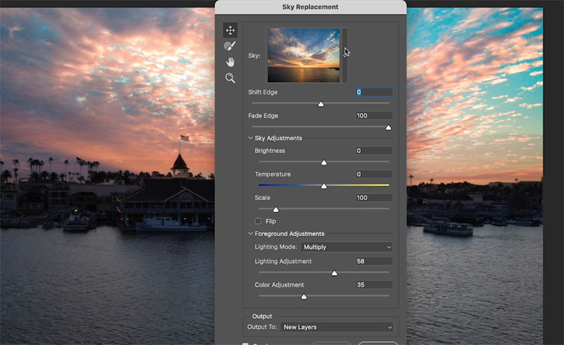 Change the sky in photoshop