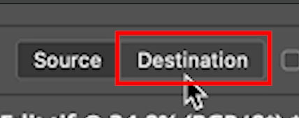 destination with patch tool