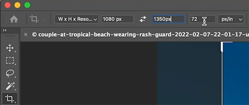 resize image in photoshop