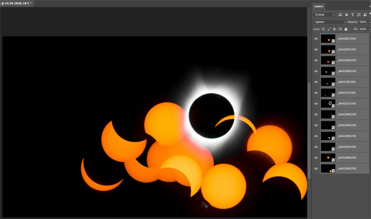 reveal eclipse layers in Photoshop