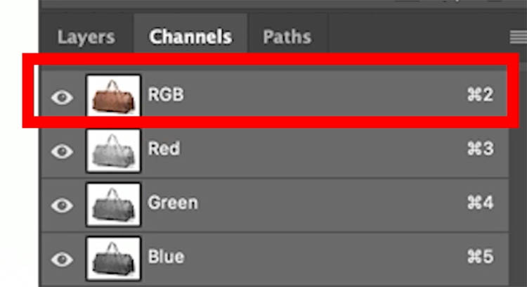 choose RGB Channels