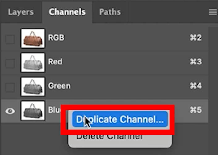 use channels to make a displacement map