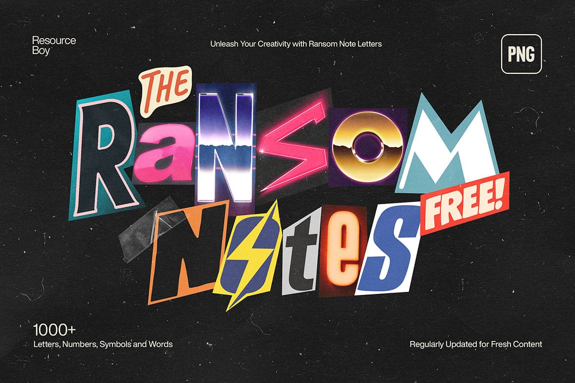 Download 1000 Free Colorful Ransom Note Letters