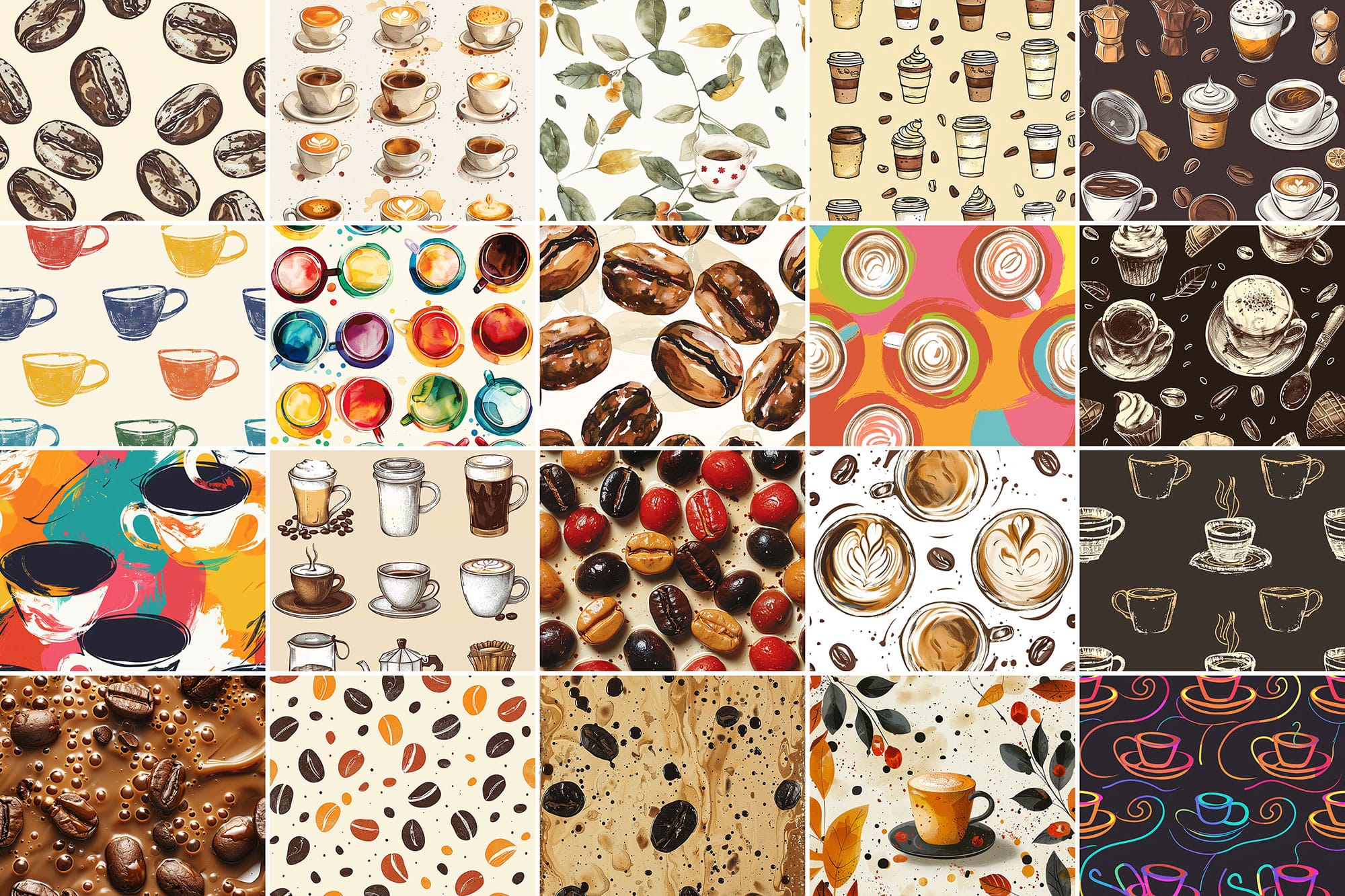 Download an Inviting 500 Free Coffee Patterns Collection