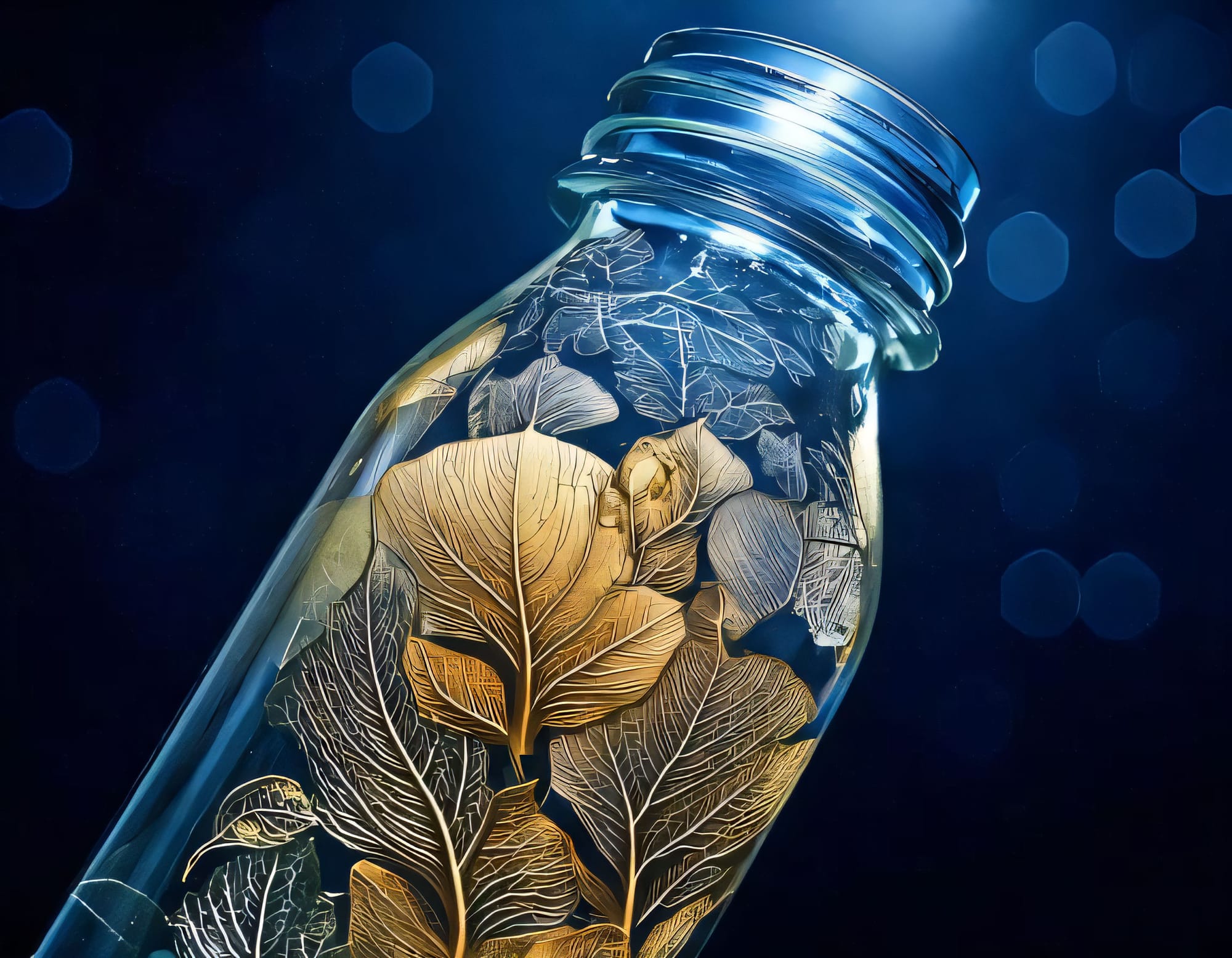 The Silent Poetry of Bottles: A Visual Exploration with Adobe Firefly