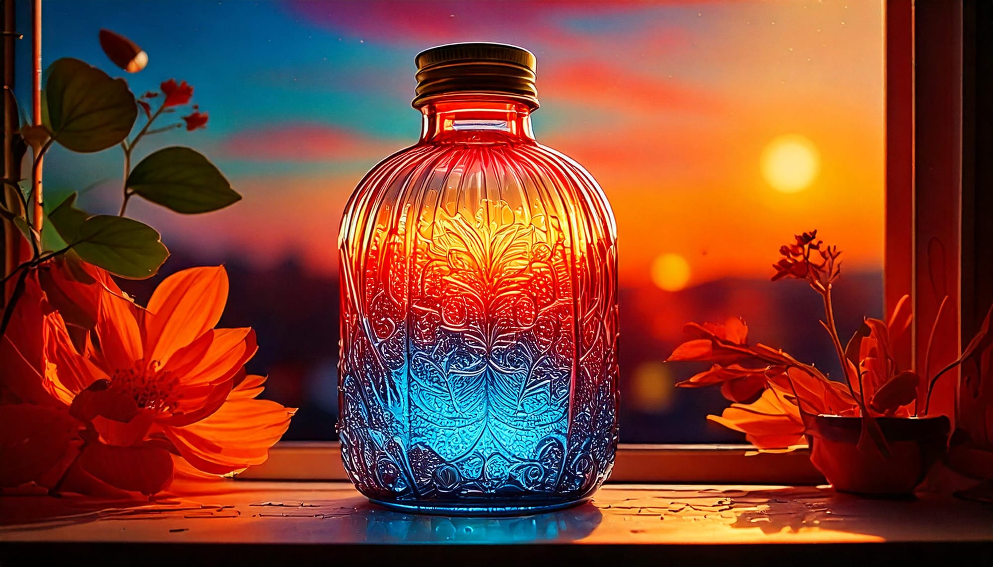 The Silent Poetry of Bottles: A Visual Exploration with Adobe Firefly