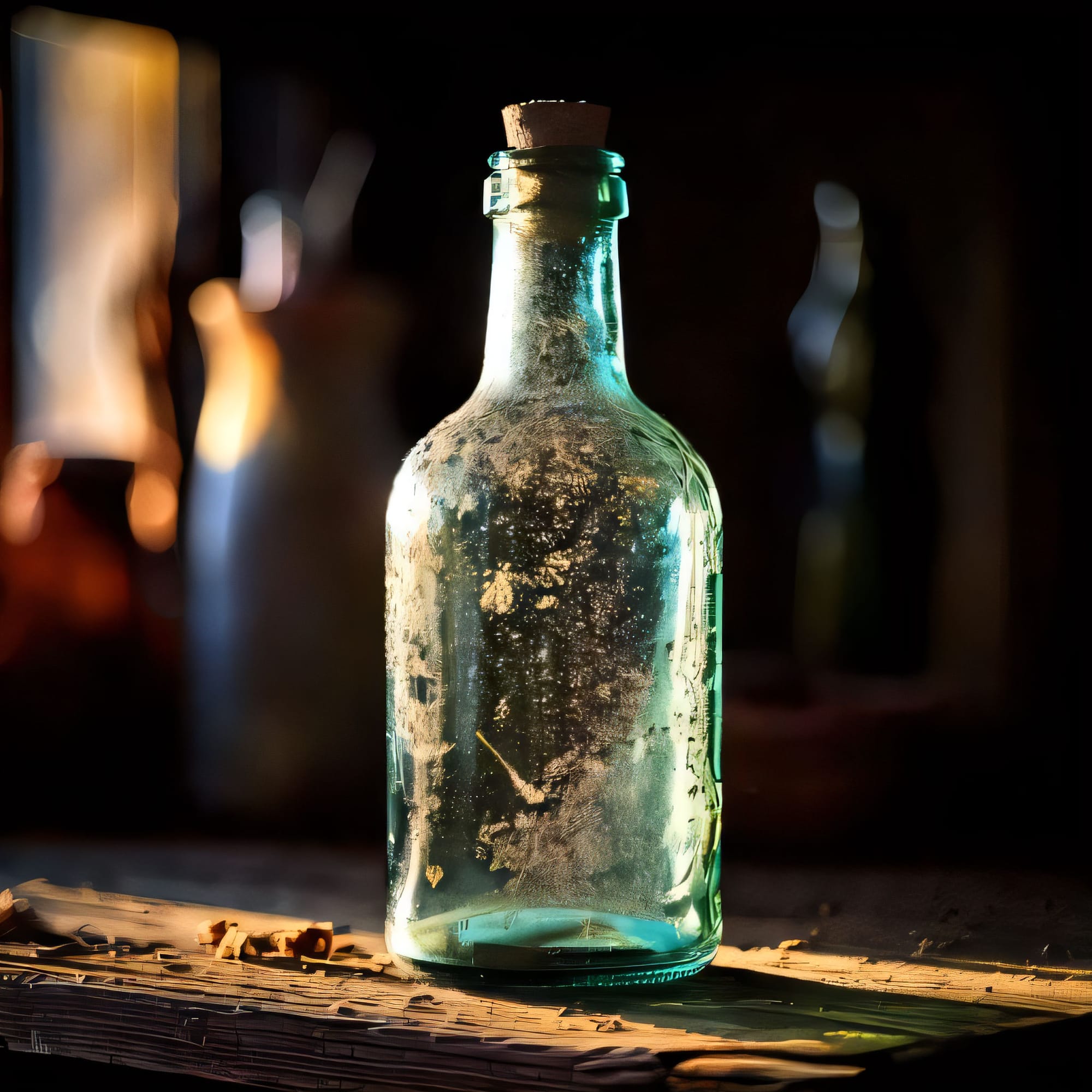 The Silent Poetry of Bottles: A Visual Exploration with Adobe Firefly