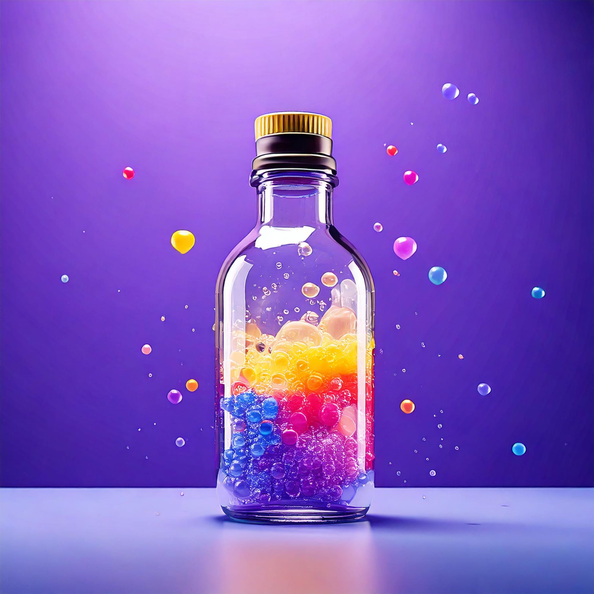 The Silent Poetry of Bottles: A Visual Exploration with Adobe Firefly