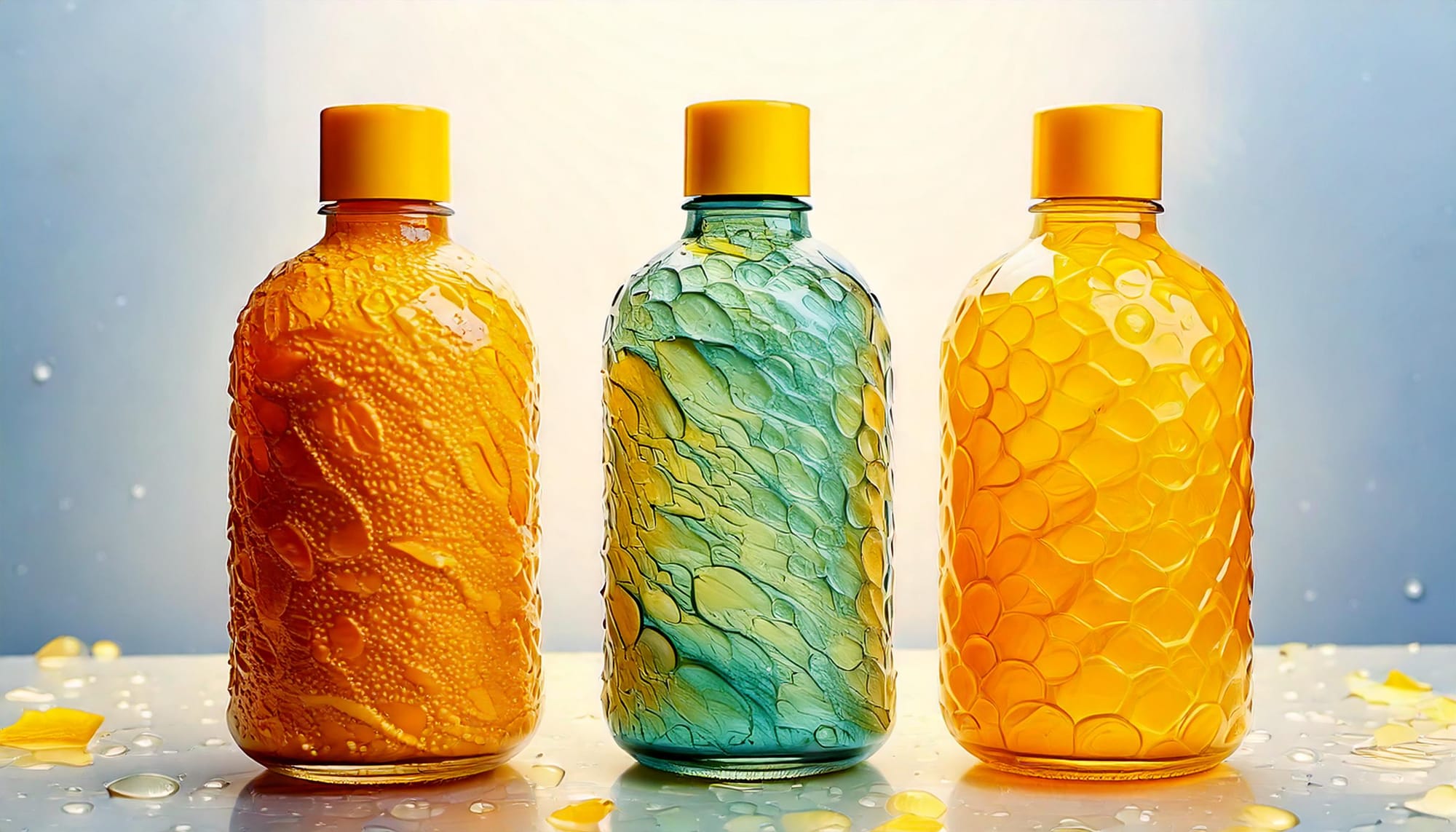 The Silent Poetry of Bottles: A Visual Exploration with Adobe Firefly