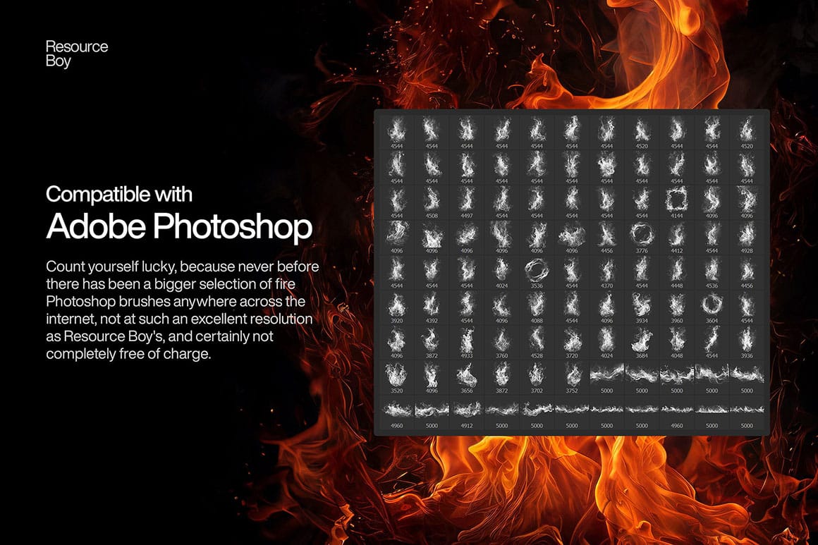 Download 100 Free Fire Photoshop Brushes