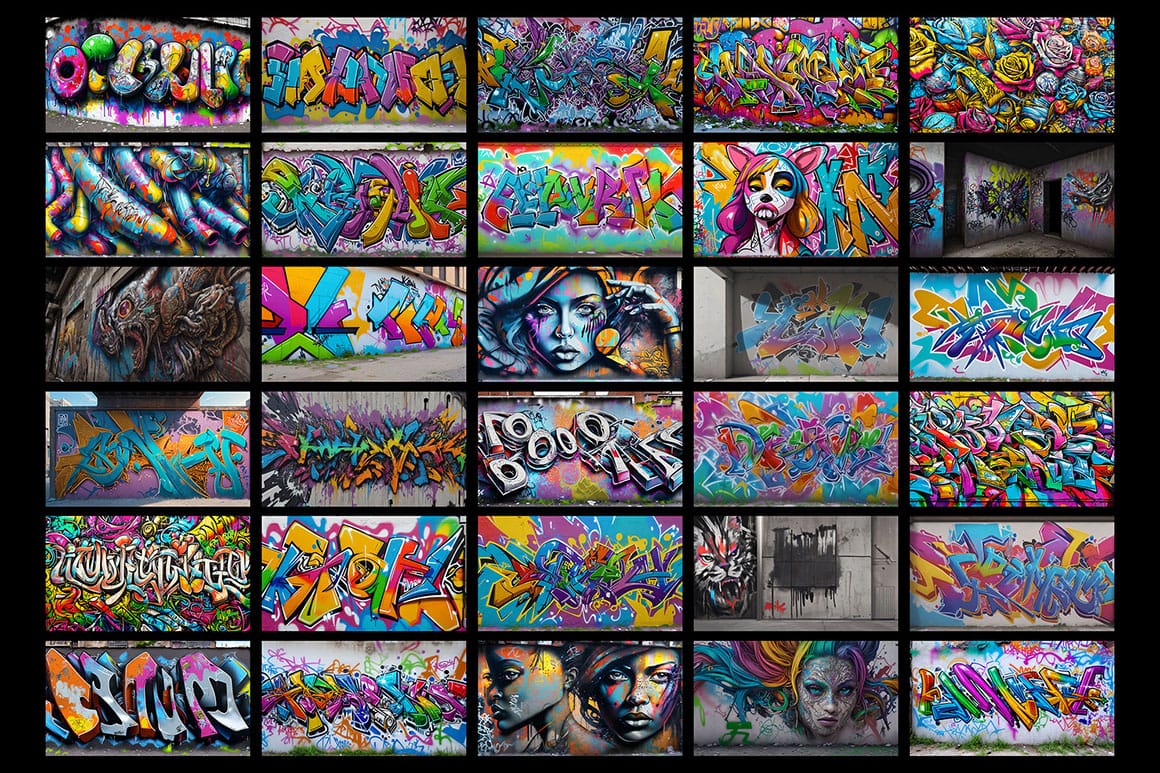 Download 300 Stunning Graffiti Backgrounds in Vibrant Colors