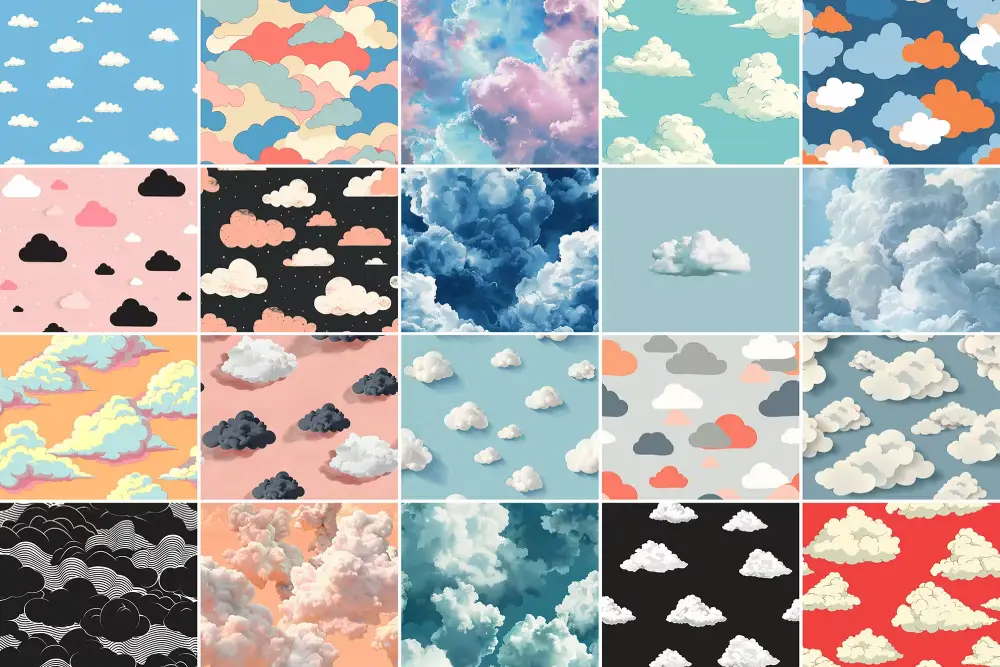 Download 400 Free Beautiful Cloud Patterns