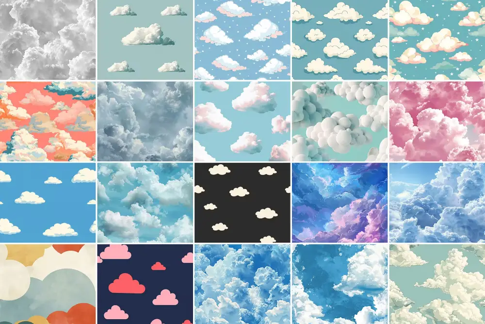 Download 400 Free Beautiful Cloud Patterns