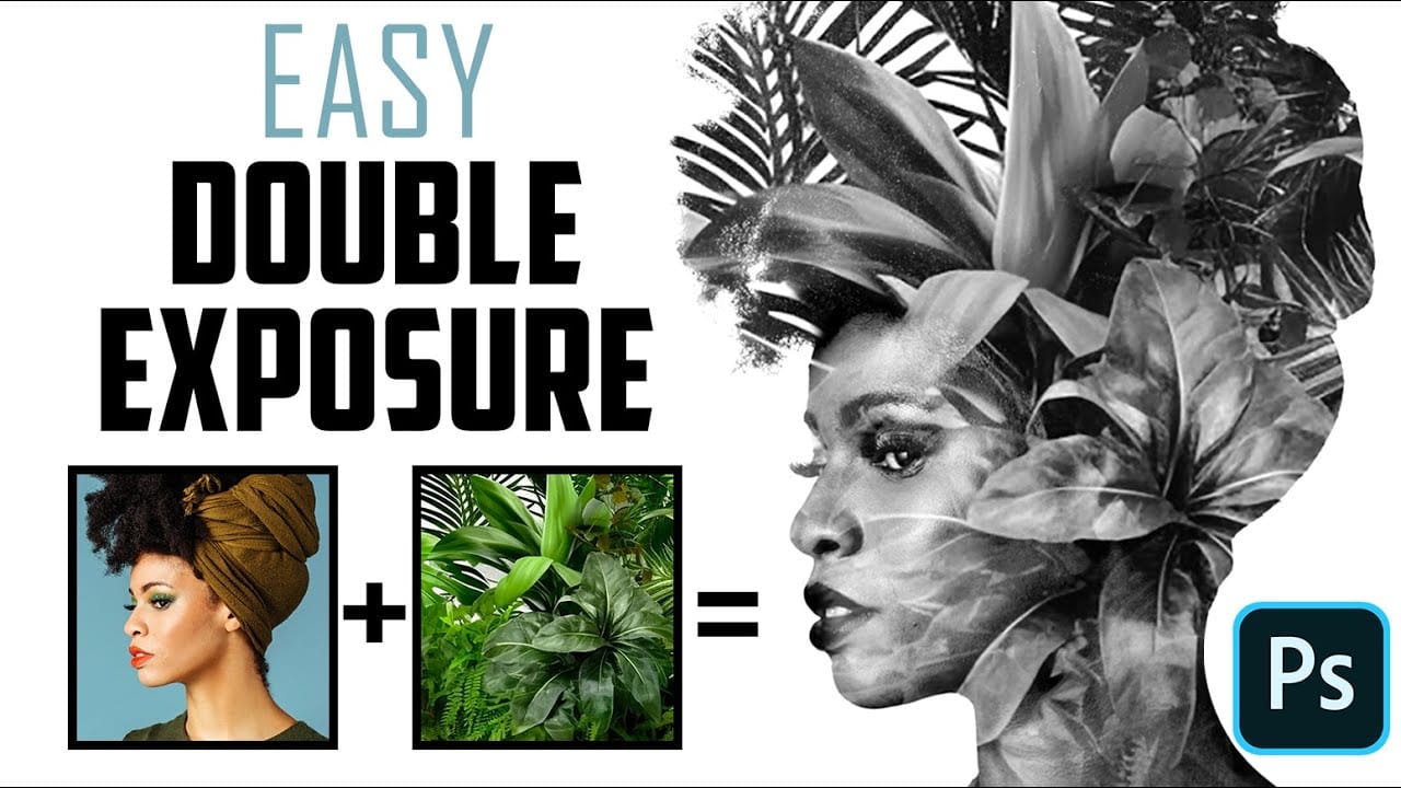 How to Quickly Create a Monochrome Double-Exposure Photo Portrait in Photoshop