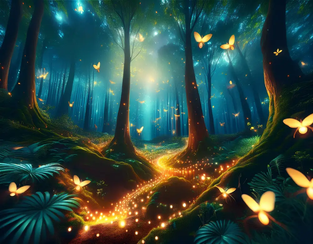 The Enchanted Forest Path Free Backgrounds Collection