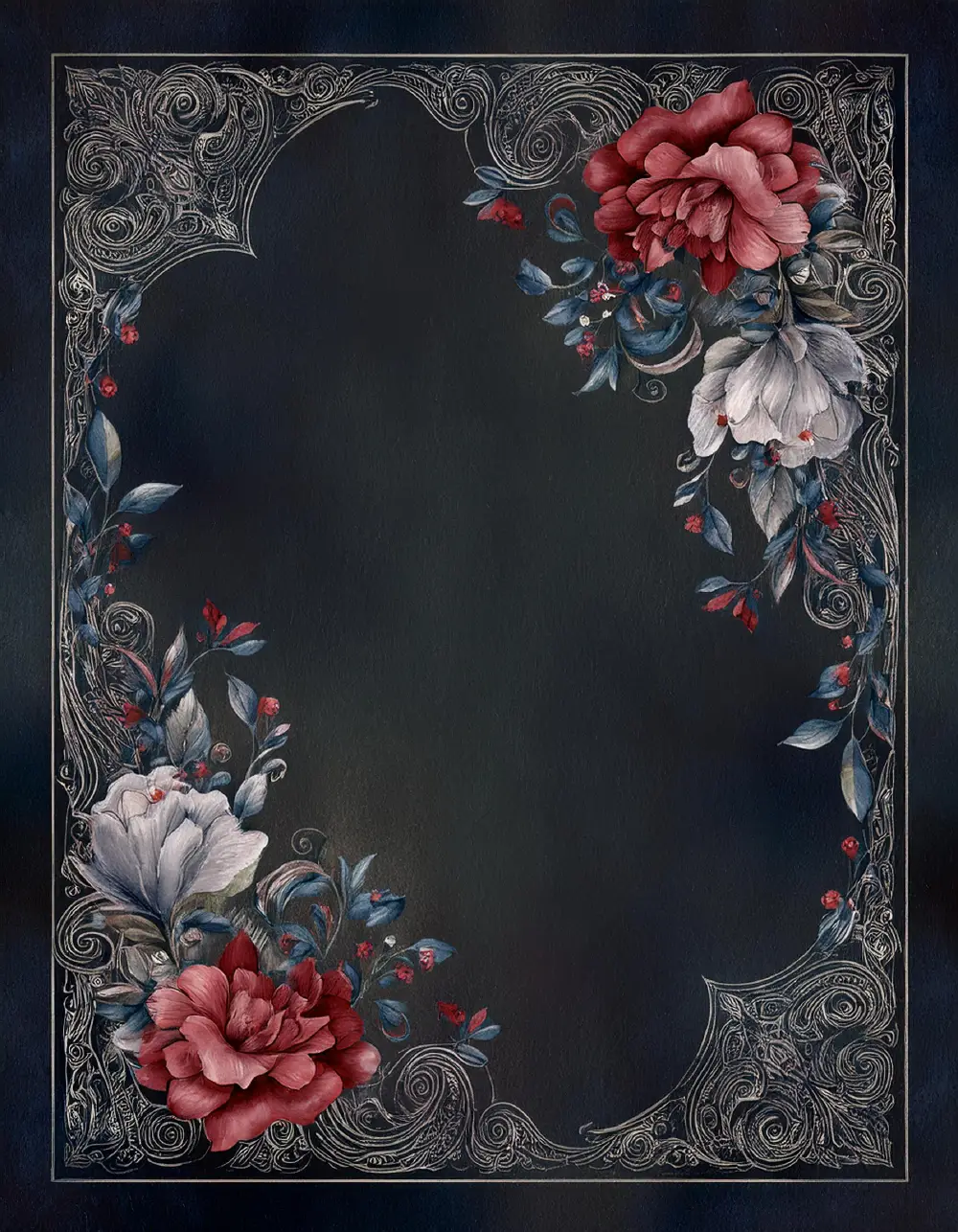 Timeless Blooms: 90 Free Romantic Vintage Floral Paper and Frames Designs