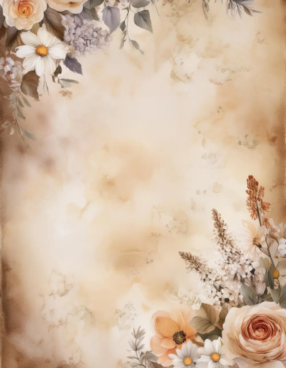 Timeless Blooms: 90 Free Romantic Vintage Floral Paper and Frames Designs