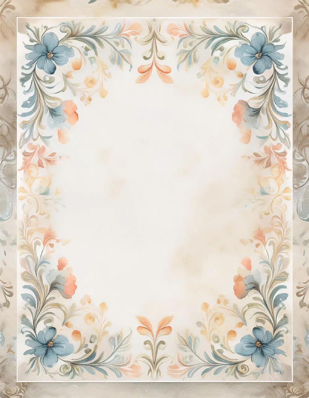 Timeless Blooms: 90 Free Romantic Vintage Floral Paper and Frames Designs