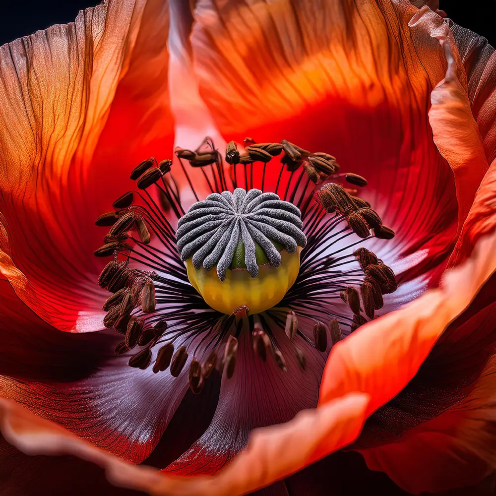 Blooming in Detail: Stunning Macro Flower Visuals Created with Adobe Firefly