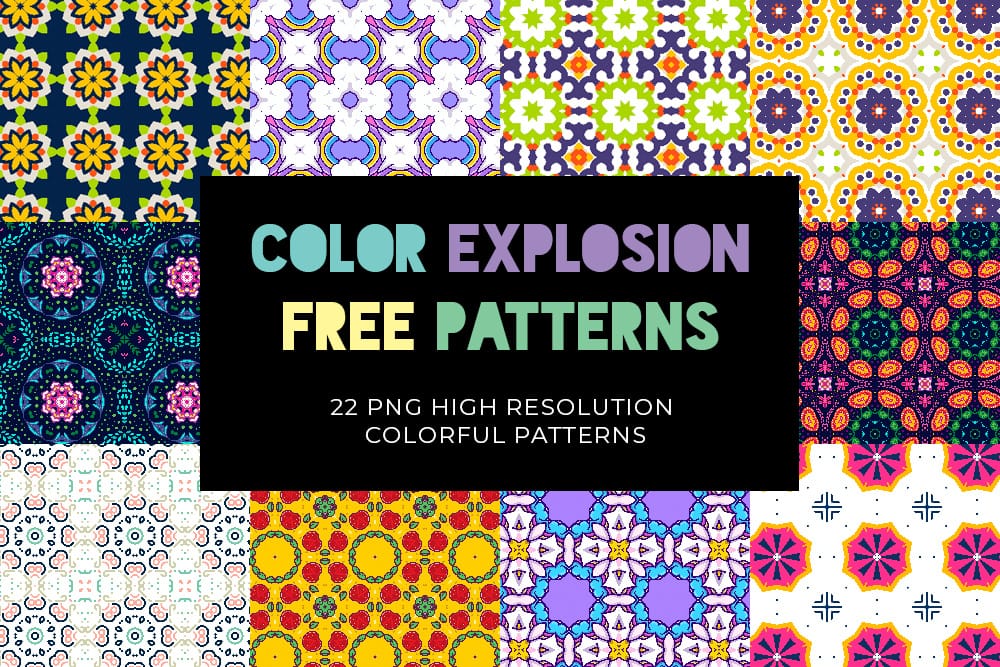 Color Explosion: 22 Free Colorful High Resolution Patterns