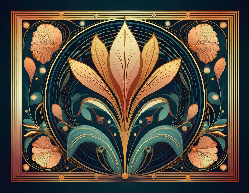 Flourish & Form: 40 Art Nouveau-Inspired Background Designs