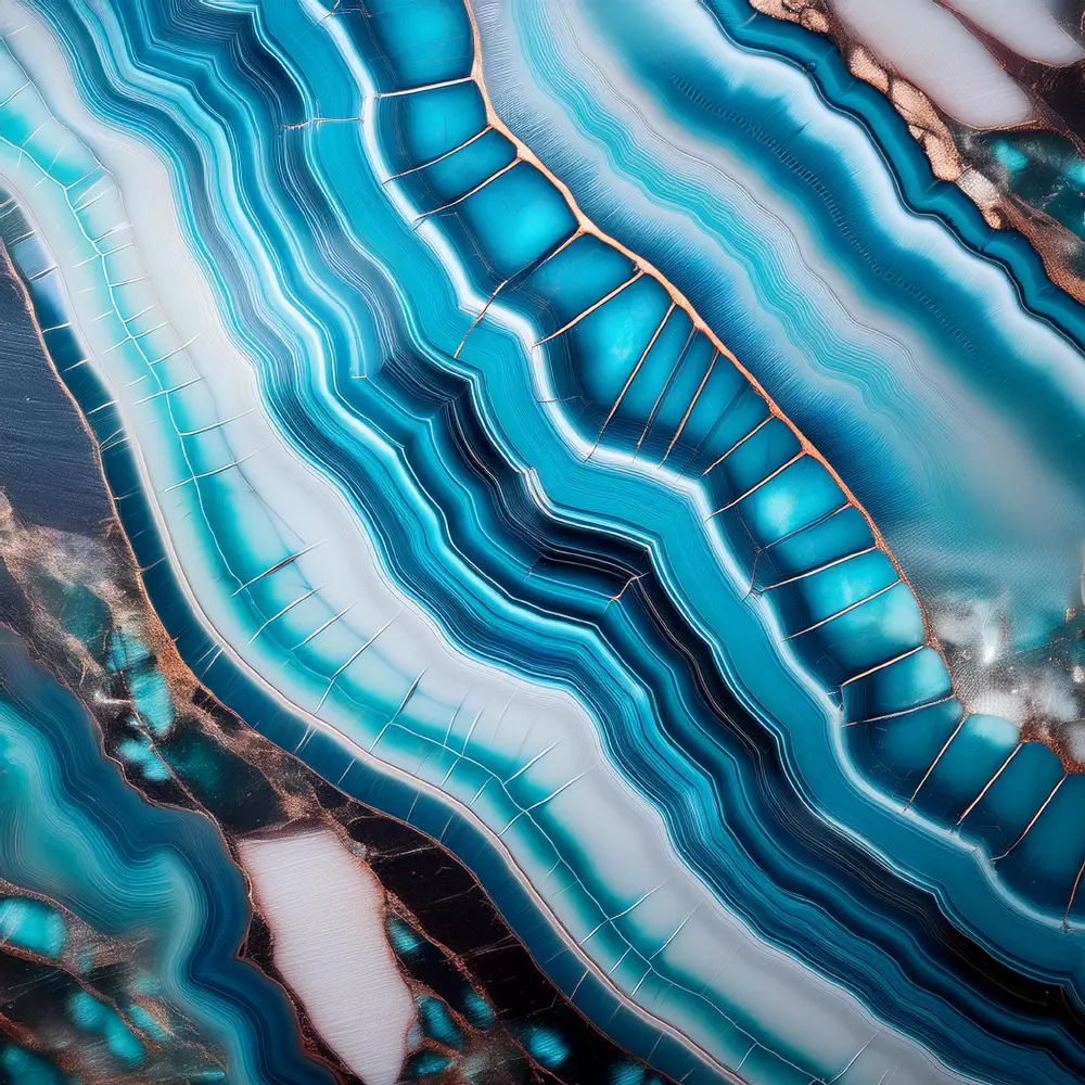 Mineral Elegance: A Macro Journey Through Crystals, Stones, and Craftsmanship Created with Adobe Firefly