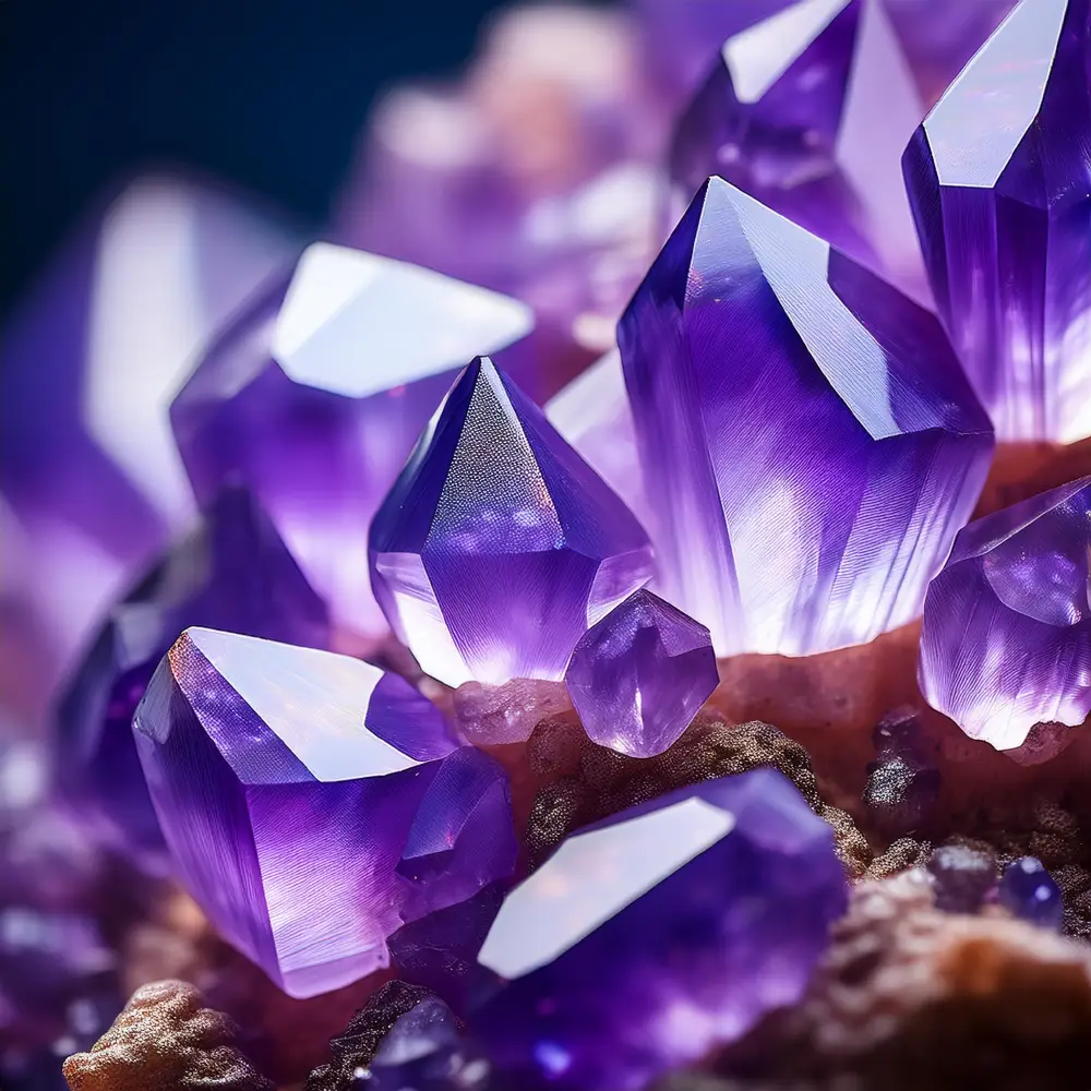 Mineral Elegance: A Macro Journey Through Crystals, Stones, and Craftsmanship Created with Adobe Firefly