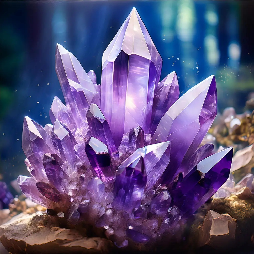 Mineral Splendor: A Macro Journey Through Crystals, Stones, and Craftsmanship Created with Adobe Firefly