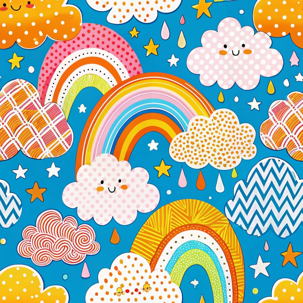 Sunny and Starry: 40 Free Cute and Playful Colorful Sky Patterns