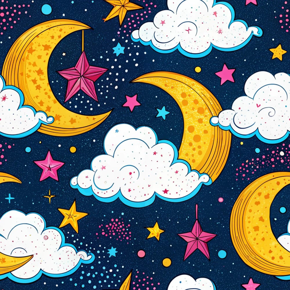 Sunny and Starry: 40 Free Cute and Playful Colorful Sky Patterns