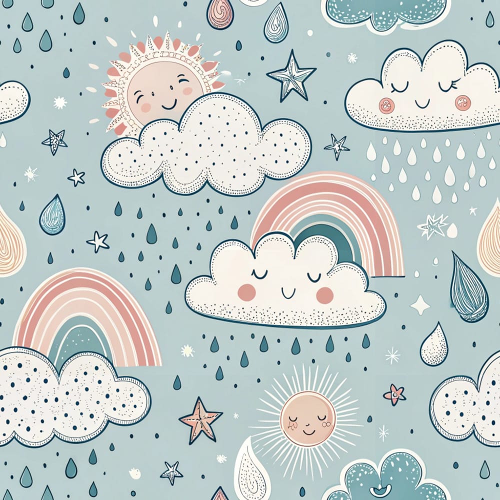 Sunny and Starry: 40 Free Cute and Playful Colorful Sky Patterns