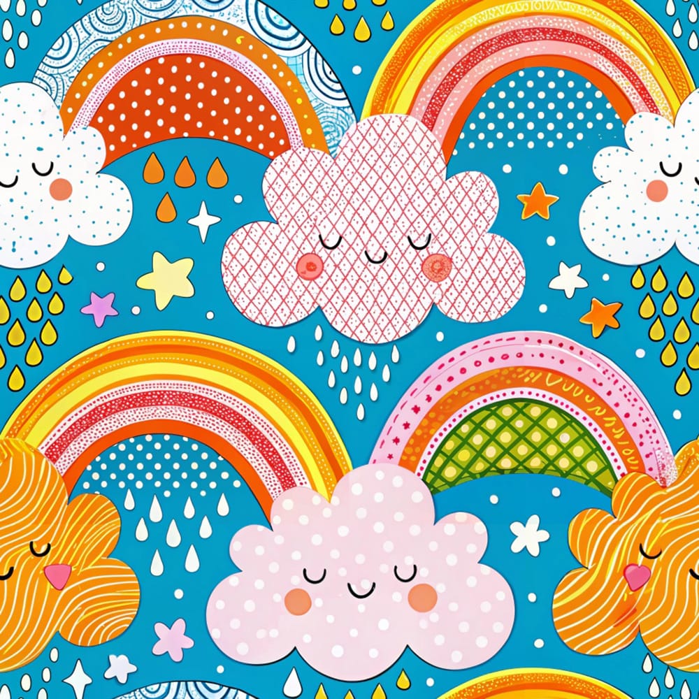 Sunny and Starry: 40 Free Cute and Playful Colorful Sky Patterns