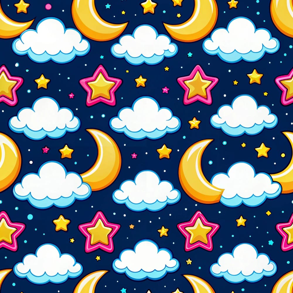 Sunny and Starry: 40 Free Cute and Playful Colorful Sky Patterns