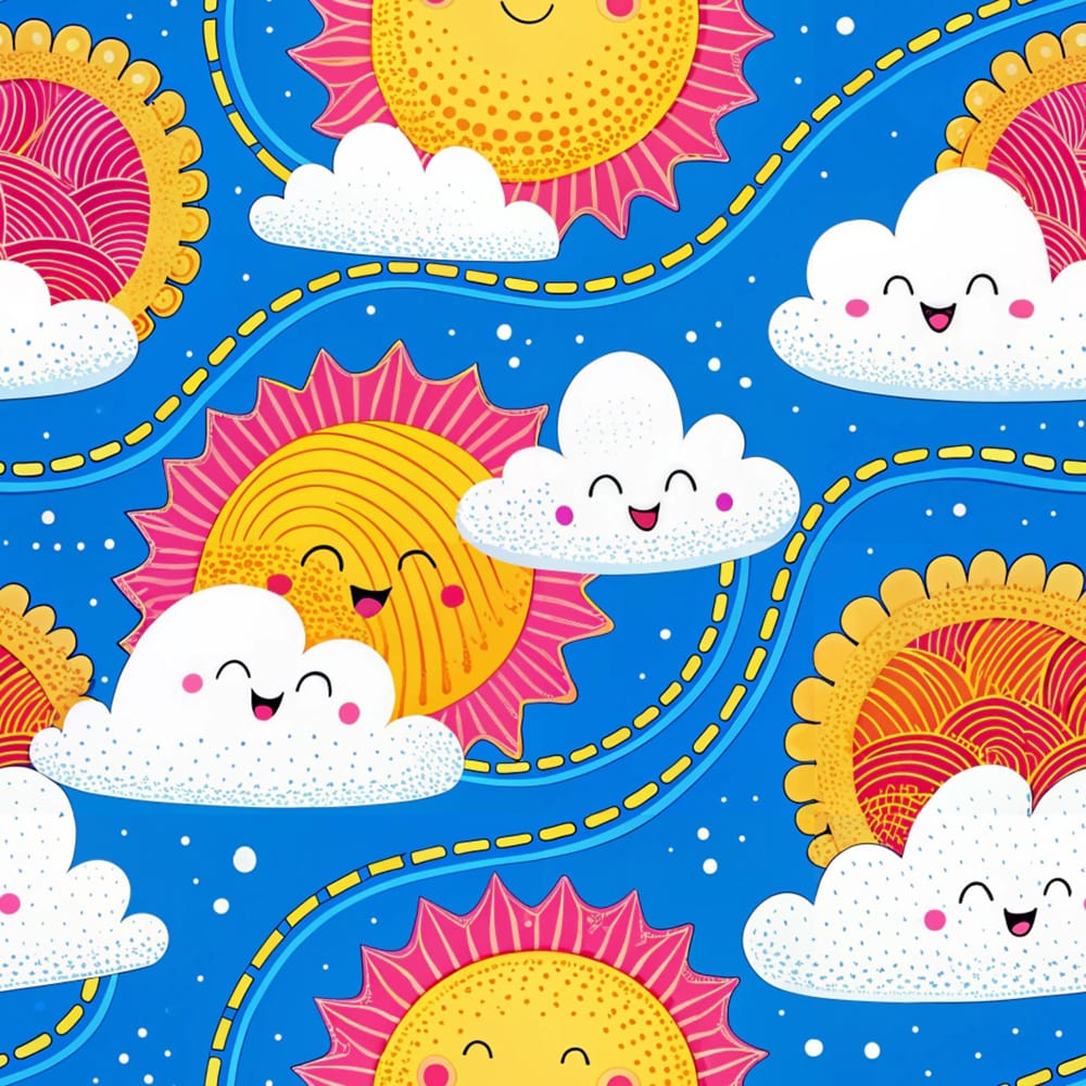 Sunny and Starry: 40 Free Cute and Playful Colorful Sky Patterns