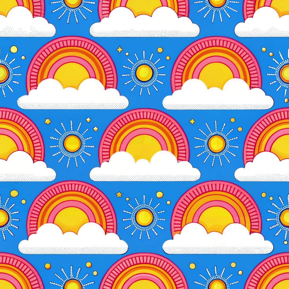 Sunny and Starry: 40 Free Cute and Playful Colorful Sky Patterns