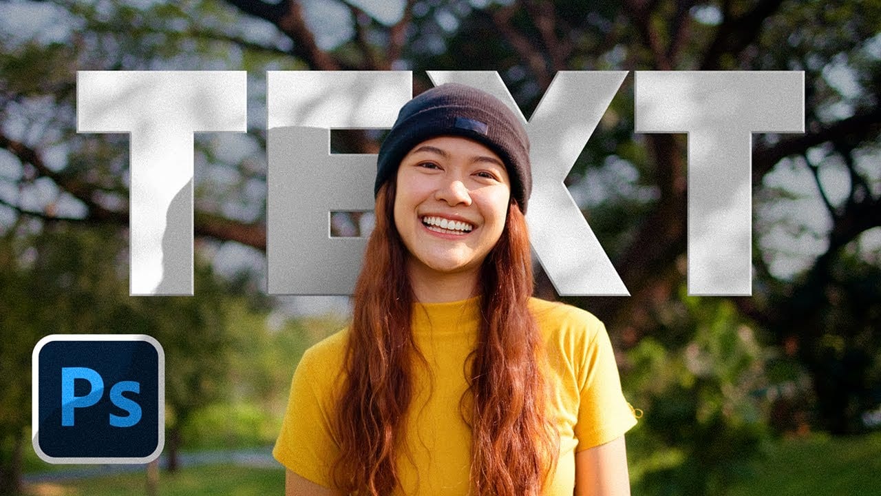 Add Text Behind a Subject with Realistic Shadows in Photoshop