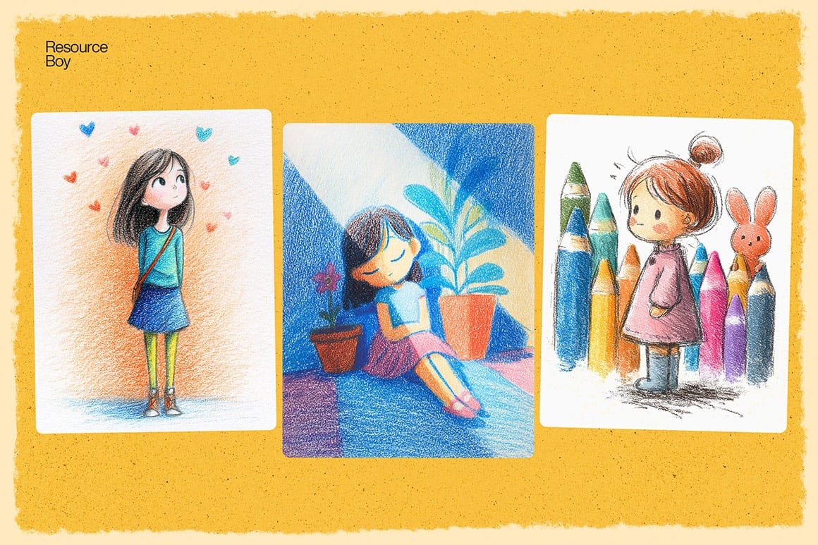 200 Free Artistic Crayon Photoshop Brushes