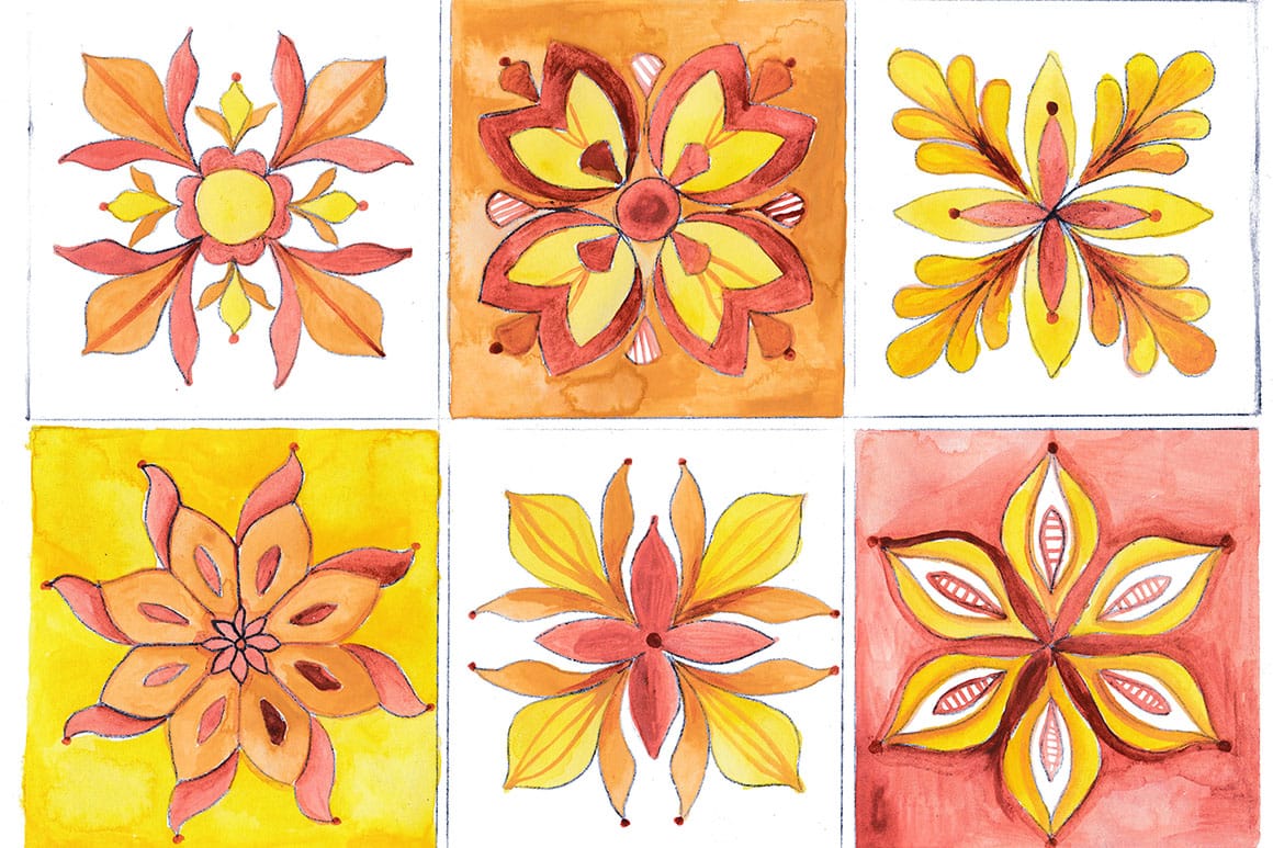 Download Free Versatile Watercolor Artistic Patterns – 30 Sets