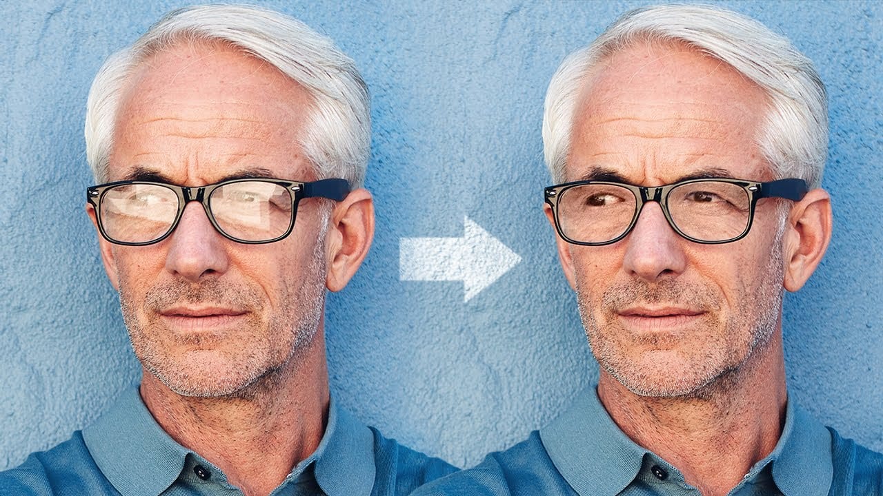 How to Professionally Remove Glare from Eyeglasses in Photoshop